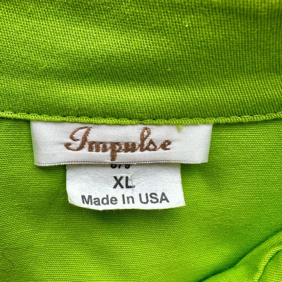 IMPULSE brand lime green canvas jacket - Picture 9 of 10
